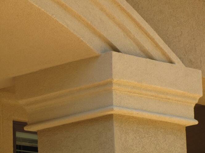 Cornice returning around an outside corner